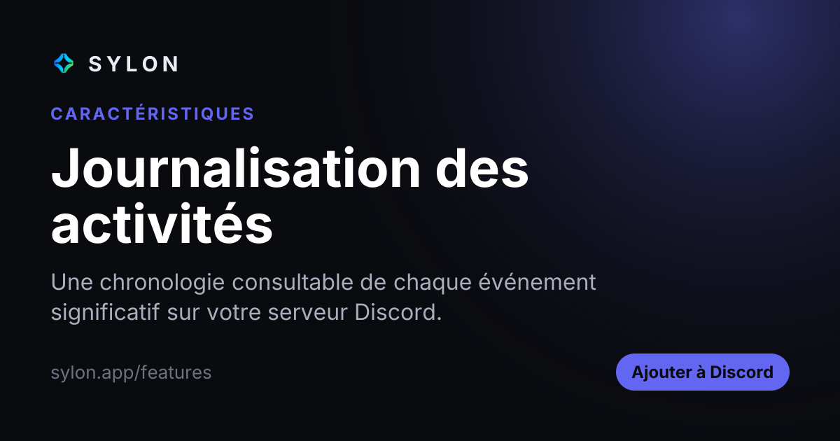 Journalisation des activités