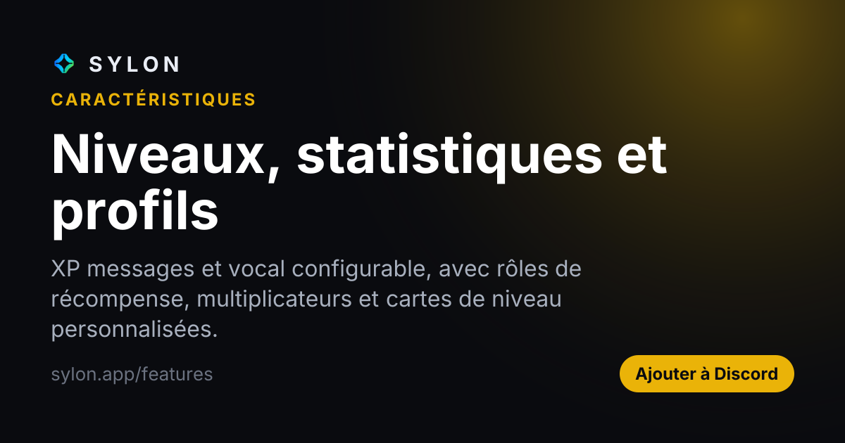 Niveaux, statistiques et profils