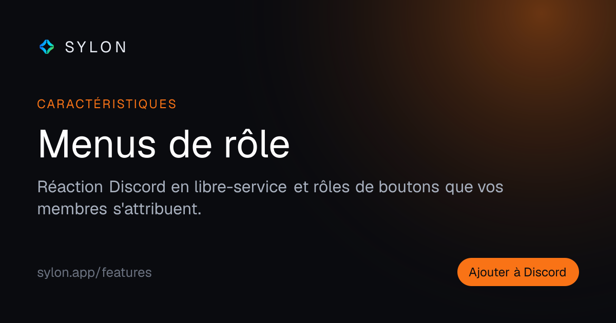 Menus de rôle
