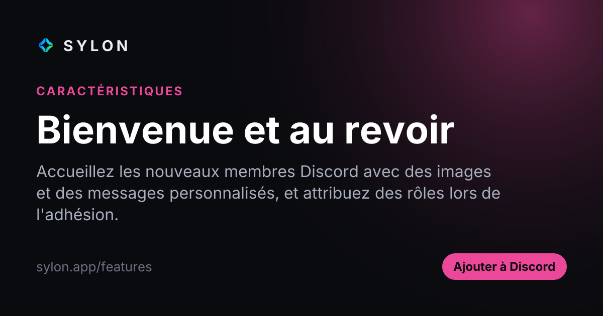 Bienvenue et au revoir