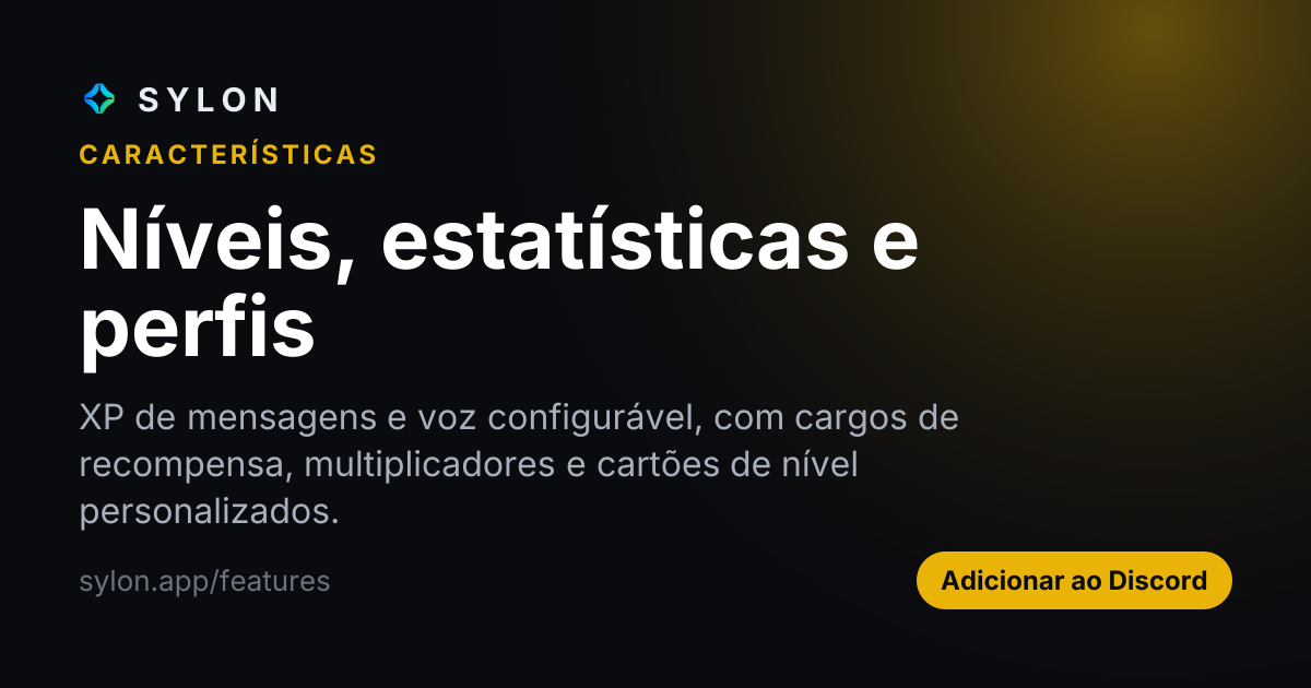 Níveis, estatísticas e perfis