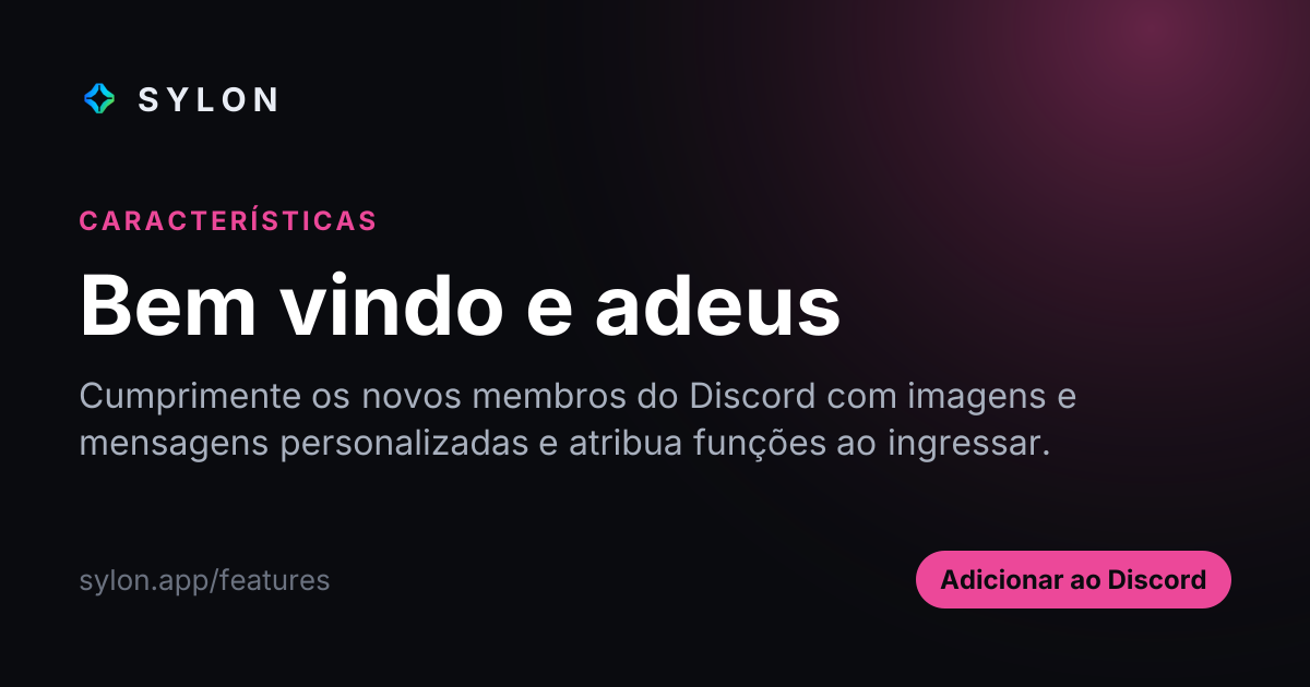 Bem vindo e adeus