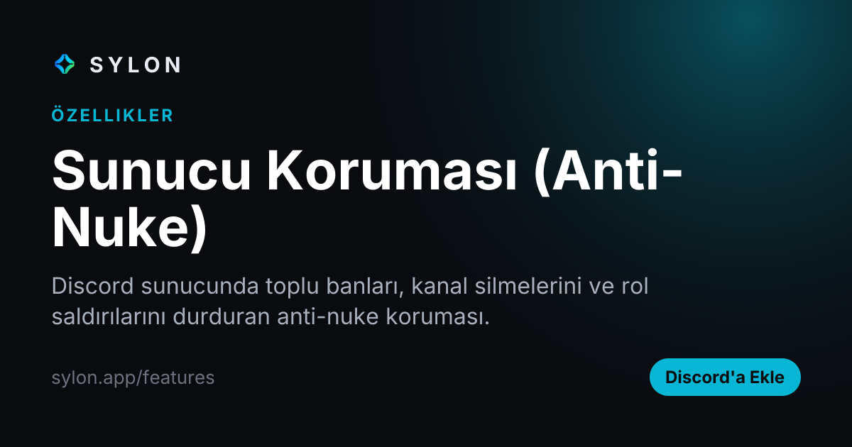 Sunucu Koruması (Anti-Nuke)
