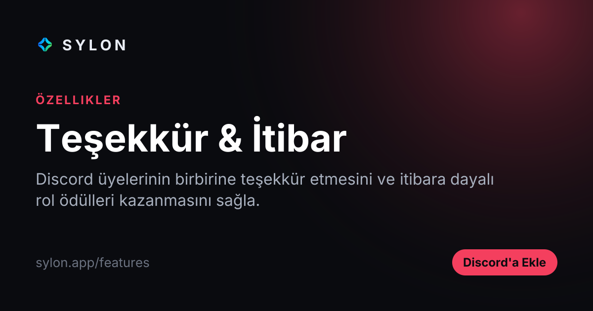 Teşekkür & İtibar